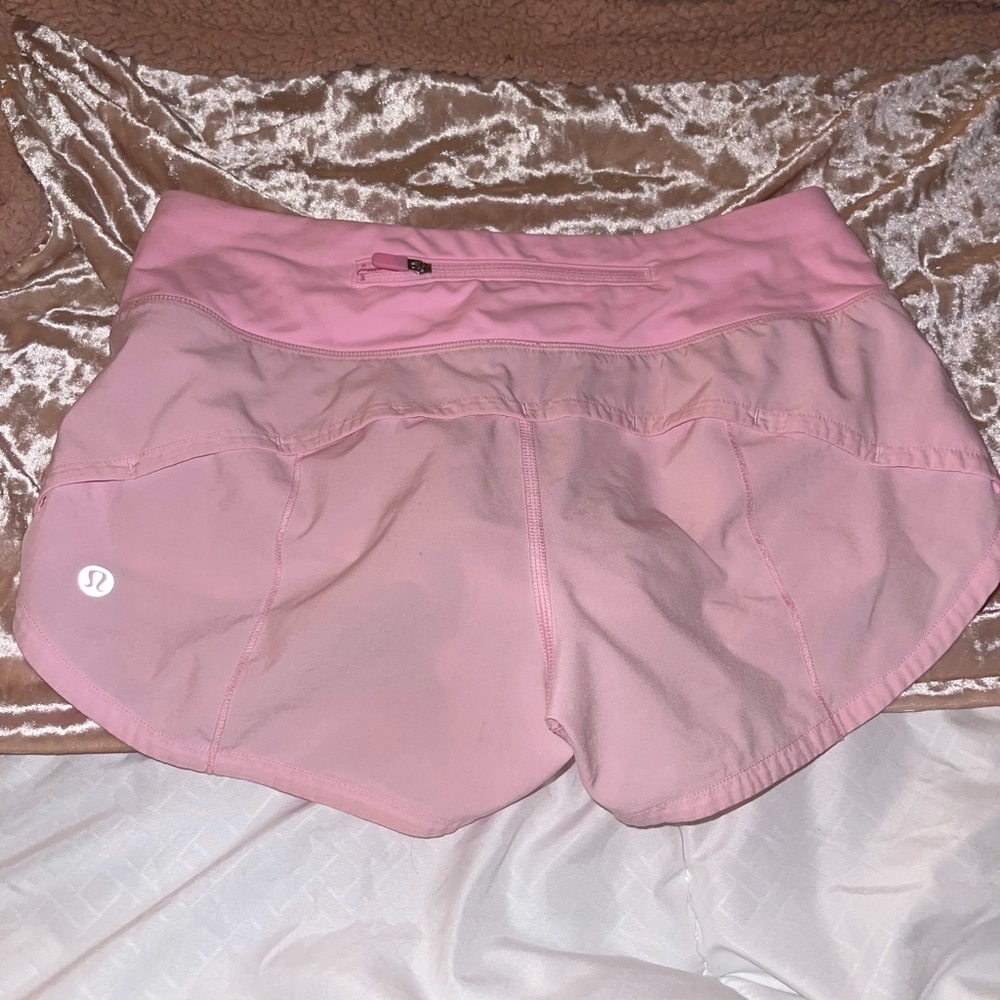 Lululemon baby pink speed up shorts
